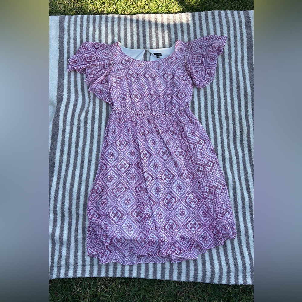 Torrid Berry Floral medallion chiffon dress RARE SOLD